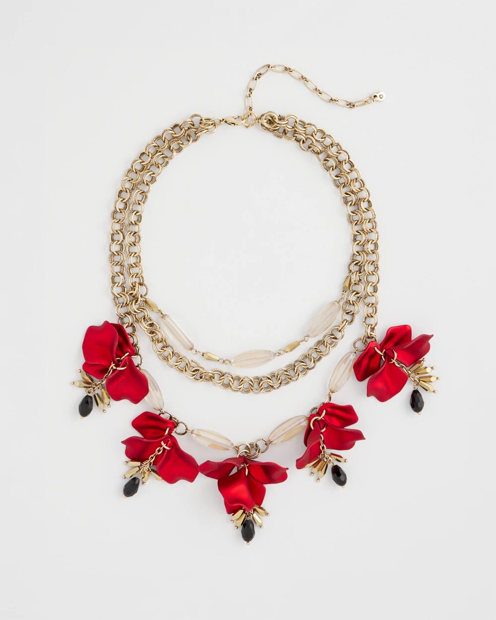 Red Flower Multi-Strand Necklace | Chico's